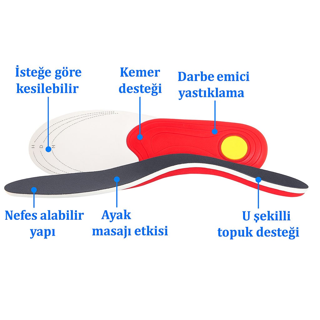 VivaStep Ortopedik Düz Tabanlar için Taban