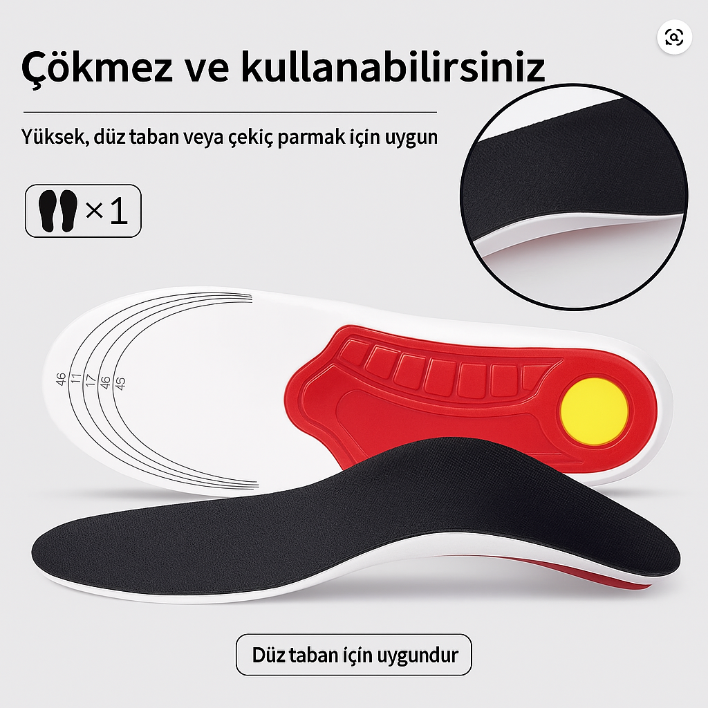 VivaStep Ortopedik Düz Tabanlar için Taban